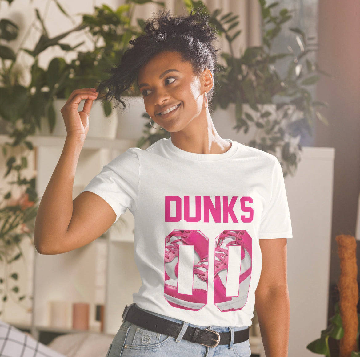Pink and White Dunks Graphic T-Shirt
